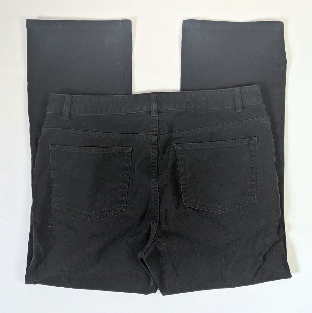 Chaps | Straight Leg Mid Rise Black Jeans - Picture 2 of 8